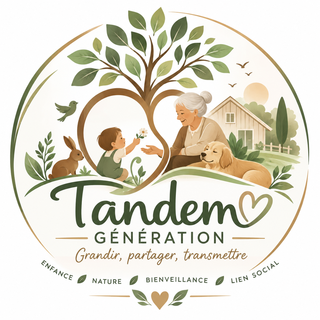 Logo Tandem Génération – Grandir, partager, transmettre
